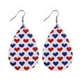 thumbnail image 3 of Pendientes de cuero PU con diseño del Día de la Independencia, gotas de agua, estrellas y rayas, estrellas para mujer, 3 of 6