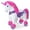 Pink, variant on PonyCycle Ride on Unicorn Pink Pony Toys Plush Animal (28.7" Size 3 Ages 3–4) Indoor Outdoor Riding Horse, Birthday Gift Advanced Model Y352
