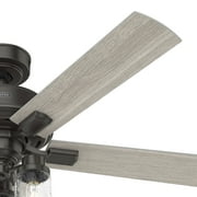 Hunter 52 inch Indoor Ceiling Fan with LED Lights and Remote Control - Bronze Ceiling Fan, Standard Mount, 5 Blades, For Bedroom, Living Room, or Kitchen, Quiet - Hartland 51854, Noble Bronze