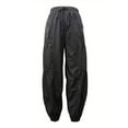 thumbnail image 3 of Teissuly Women's New Solid Color High-waisted Wide-legged Drawstring Leg Casual Thin Sweatpants, 3 of 4