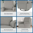 thumbnail image 4 of Pemberly Row 3-in-1 Gliding Swivel Recliner Chair in Light Gray Linen, 4 of 13