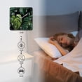 thumbnail image 4 of 12 Inch Wall Clock Battery Operated Silent Clock Decorative for Office, Kitchen, Outdoor, Living Room，Green Palm Leaves on Black Beautiful, 4 of 4