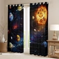 thumbnail image 2 of Feelyou Outer Space Planet Black Out Curtains, Galaxy Curtains Pack of 2 (42x63 Each), 2 of 6