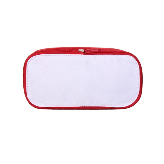 10Pcs Sublimation Blanks Pencil Case Bags,Travel Makeup Bag Organizer Make Up Bag Removable Lid Design Subliamtion Blank Makeup Bag（red)