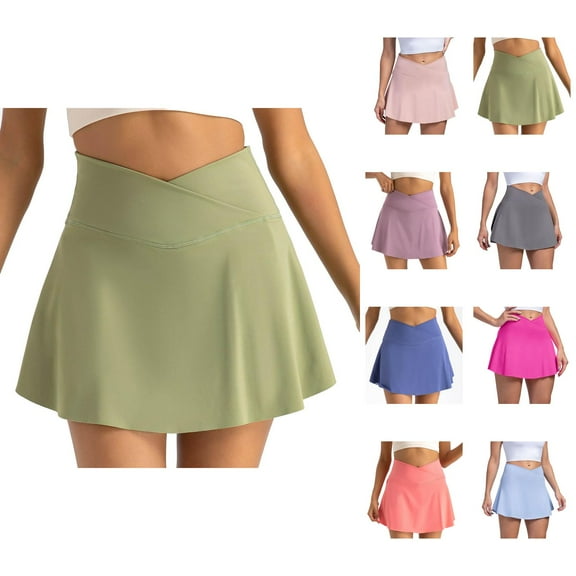 Womens Skorts High Waisted Athletic Golf Tennis Skirts with Inner Shorts and Pockets Skorts for Woman