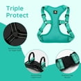 thumbnail image 4 of BELLA & PAL Dog Harness for Medium Dogs, Adjustable Reflective No Pull Step-in Dog Vest, Breathable Soft Mesh Harness and Leash Set for Small Medium Dogs, Emerald, L, 4 of 7