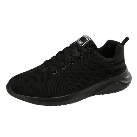 

sneakers for Men Fashion Men Mesh Casual Sport Shoes Lace-Up Breathable Soft Bottom Sneakers Mesh Dress Sandals for Women Black