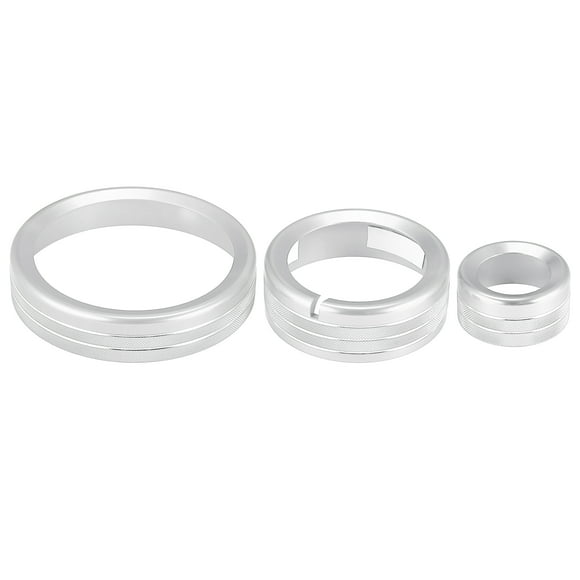 Unique Bargains 1 Set Multimedia Knob Ring Car Interior for Alfa Romeo Stelvio 2015-2020 for Alfa Romeo Giulia 2017-2019 Silver Tone
