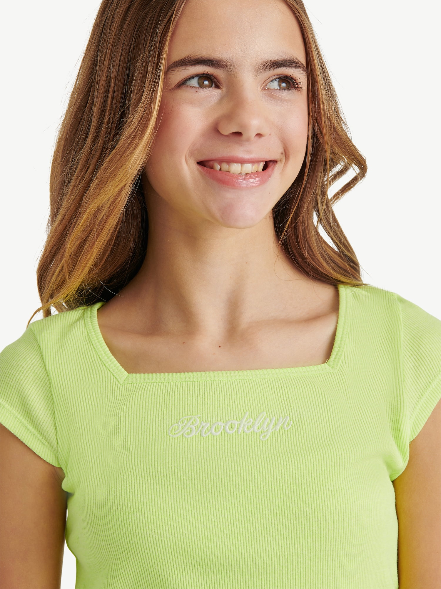 Justice Girls Short Sleeve Active Top, Sizes XS - XLP