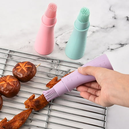 

NEGJ Portable Silicone Suction Table Oil Bottle Brush Function Baking BBQ Oil Brush Kitchen Tools