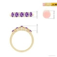 thumbnail image 4 of ANGARA Natural 0.7 Ct. Amethyst with Diamond Non Eternity Wedding Ring in 14K Yellow Gold for Women (Ring Size: 6.5), 4 of 9