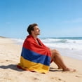 thumbnail image 4 of Uandlove Large Armenian Flag Beach Towel 27.6"x55", Double-Sided Microfiber Quick Dry Absorbent Travel Towel for Swimming Gym Camping, 4 of 6