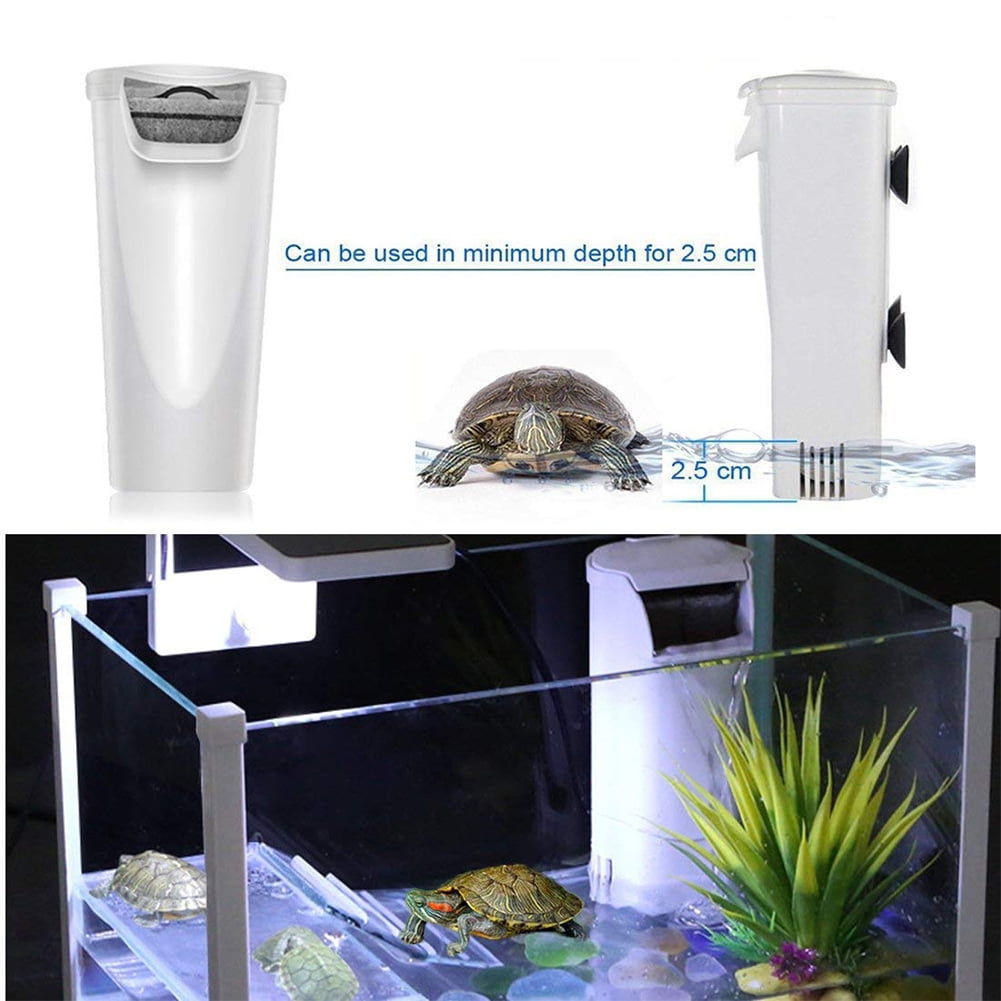 Aquarium Fish Tank Filter with Hanging Hook Low Water Level Filter for