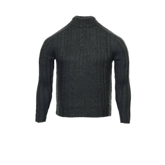 INC International Concepts Gray Cable Knit Half Zip Sweater , Size 2XLarge