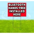 thumbnail image 1 of Bluetooth Hands Free Installed Here (18" x 24") Yard Sign, Includes Metal Step Stake, 1 of 6