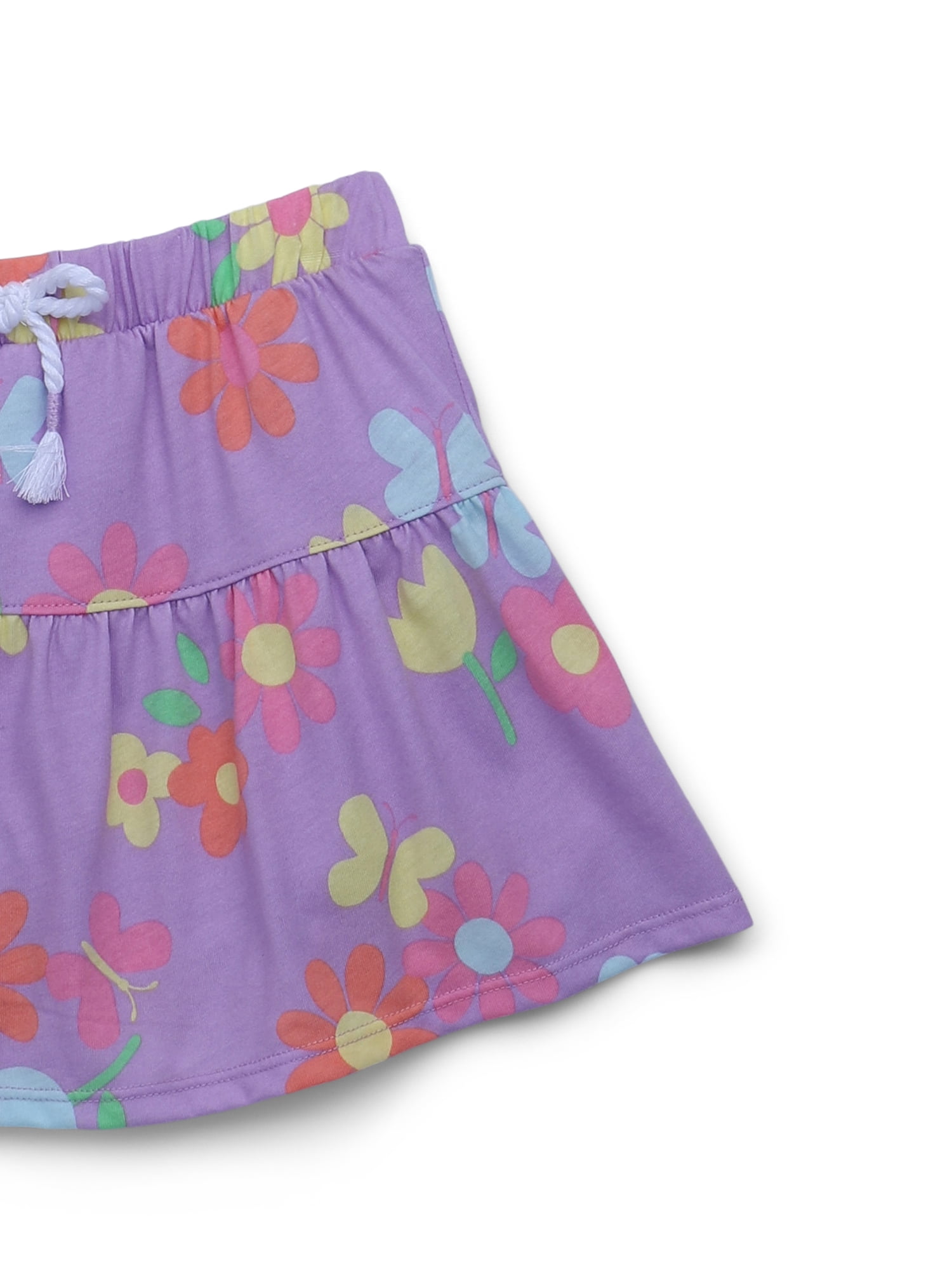 365 Kids by Garanimals Girls Print Tiered Scooter Skirt, Sizes 4-10