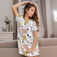 thumbnail image 3 of Sikiie Geometric Spots Print Women's Short-sleeved Nightdress, Round Neck Pullover Nightdress Pajamas Summer Home Wear, 3 of 6