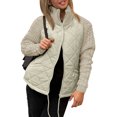 thumbnail image 3 of HAJWOH Womens Puffer Jacket Lightweight Knit Patchwork Zip Up Long Sleeve Quilted Jackets Warm Winter Outerwear 2026, 3 of 7