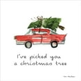 thumbnail image 2 of Seven Trees Design 15x15 White Modern Wood Framed Museum Art Print Titled - Ive Picked You a Christmas Tree, 2 of 4