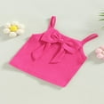 thumbnail image 2 of Girl Summer Sling Vest Solid Color Sleeveless Ribbed Bow Decoration Camisole, 2 of 5