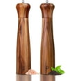 thumbnail image 1 of Juego 2 Molinillos Sal y Pimienta Madera Acacia 25cm Manual con Núcleo Cerámico/Acero Ajuste Grosor Recargable Regalo Elegante para Cocina, 1 of 5