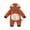 Orange, variant on BABAMOON Newbron Baby Boys Girls Halloween Clothes Long Sleeve Hooded Cute Fox Romper Jumpsuit Outfits