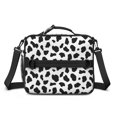 thumbnail image 2 of Cow Print Pattern Insulated Lunch Bag with Shoulder Strap and Bottle Holder,Bento School Lunch Bag Box,11x9.5x3.5 Inches, 2 of 5
