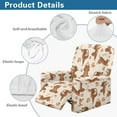 thumbnail image 5 of Xixirimido Cute Dachshund Dogs Paws Pattern Recliner Chair Cover, 4-Pieces Stretch Recliner Covers for Recliner Chair Soft Reclining Chair Slipcover Furniture Protector for Pets Kids, 5 of 8