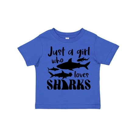 

Inktastic Just a Girl Who Loves Sharks Gift Toddler Toddler Girl T-Shirt