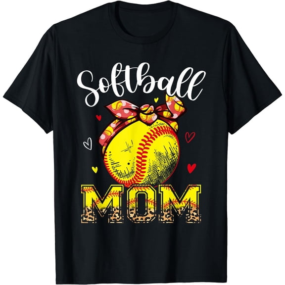 Softball Mom Headband Leopard Softball Ball Mothers Day Mama T-Shirt Unisex S-5XL Hot Trending Shirt, Vintage Birthday Gift
