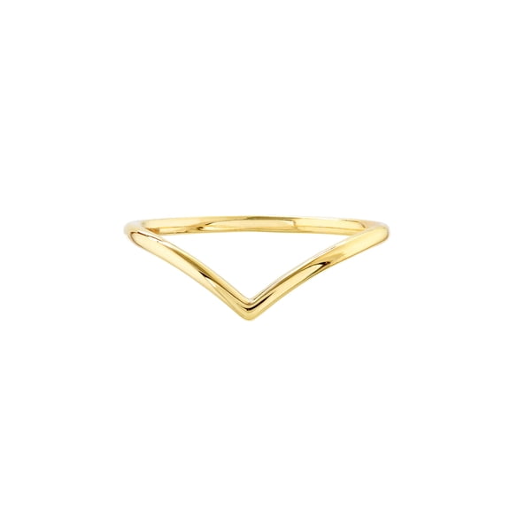 14k Yellow Gold V Ring Size 8 Ring for Women