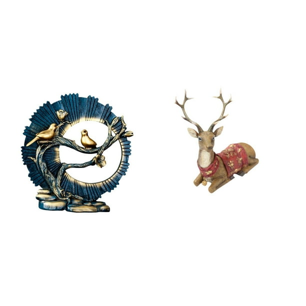 figurita de chuchería,Adorno,figura,artesanía,escultura,estatua de amor,Figuras de renos,Figuras de reno,alce,ciervo,estatua,decoración del hogar,Estatua de reno para mesa,adorno moderno