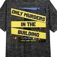 thumbnail image 2 of Only Murders In The Building Podcast Logo Art Crew Neck Long Sleeve Charcoal Heather Women's Night Shirt-Large, 2 of 3