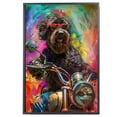 thumbnail image 2 of Black Russian Terrier Dog Poster Riding A Motorcycle - Black Russian Terrier Dog Canvas Wall Art For Bedroom Decor - Office Wall Art - Cute Things, 2 of 6