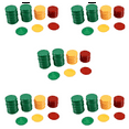 thumbnail image 1 of Red Yellow Green Round Shaped Mini Poker Chips Lucky Game Props 345 Pcs, 1 of 2