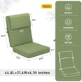 thumbnail image 4 of Aoodor 4-Piece Outdoor Chair Cushions 45 x 22 x 4 Inch Patio Furniture Seat Cushion - Green, 4 of 10