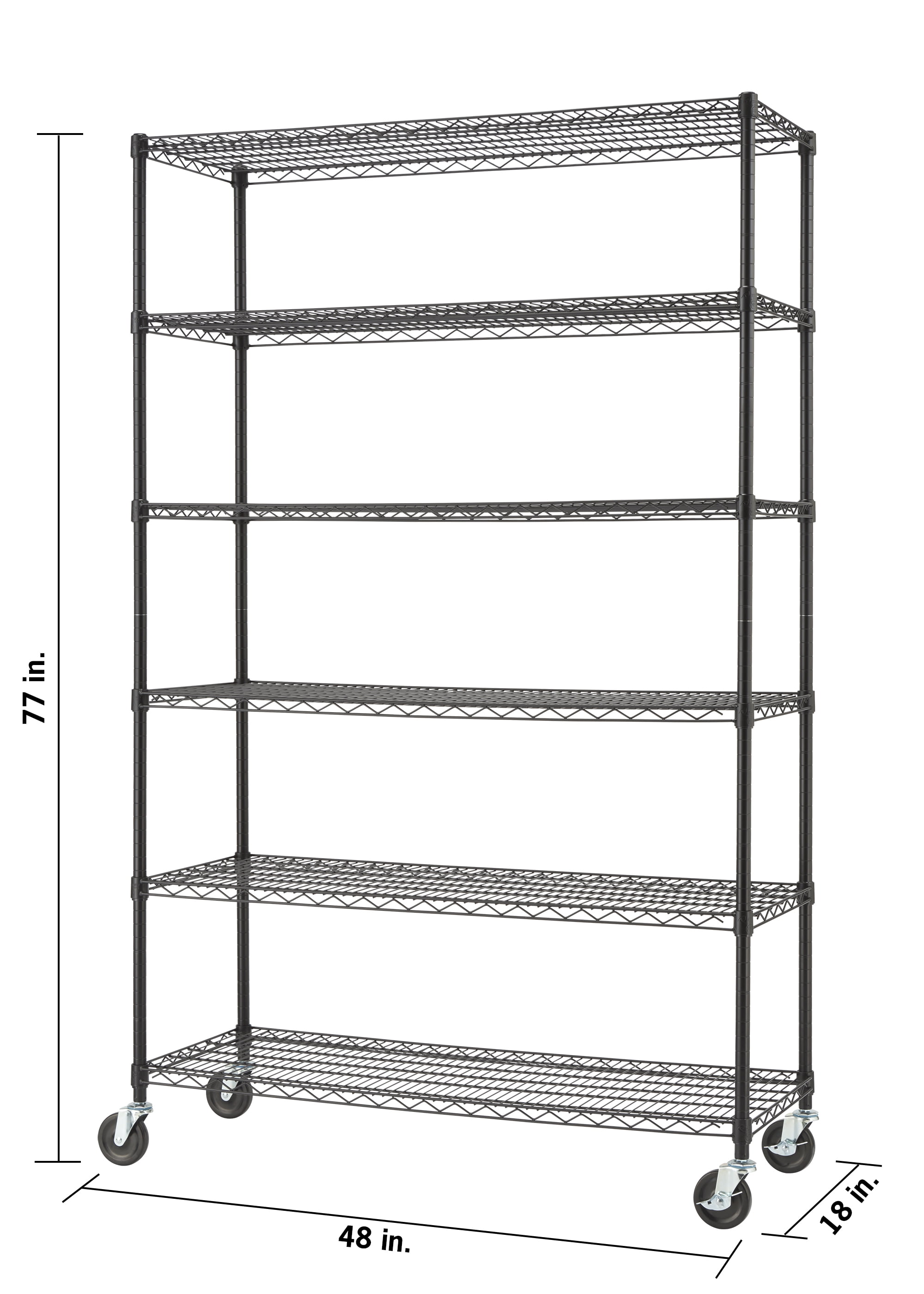 Regency 18 x 60 x 74 Wire Shelving Unit with 118 Yellow Bins