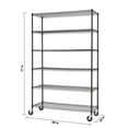 thumbnail image 5 of TRINITY BASICS® 6-Tier 48x18x72 Wire Shelving w/ Wheels, NSF - Black, 5 of 6