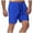 Blue, variant on Puntoco Mens Pants Clearance Solid Elastic Waist Mid Waist Loose Pockets Bandage Short Pants