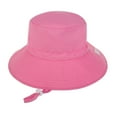 thumbnail image 3 of Toddler Beach Hat UPF 50+ Sun Protection Kids Sun Hat Camping Wide Brim Baby Hats with Mesh Liner Pink White 0-6 Months, 3 of 8