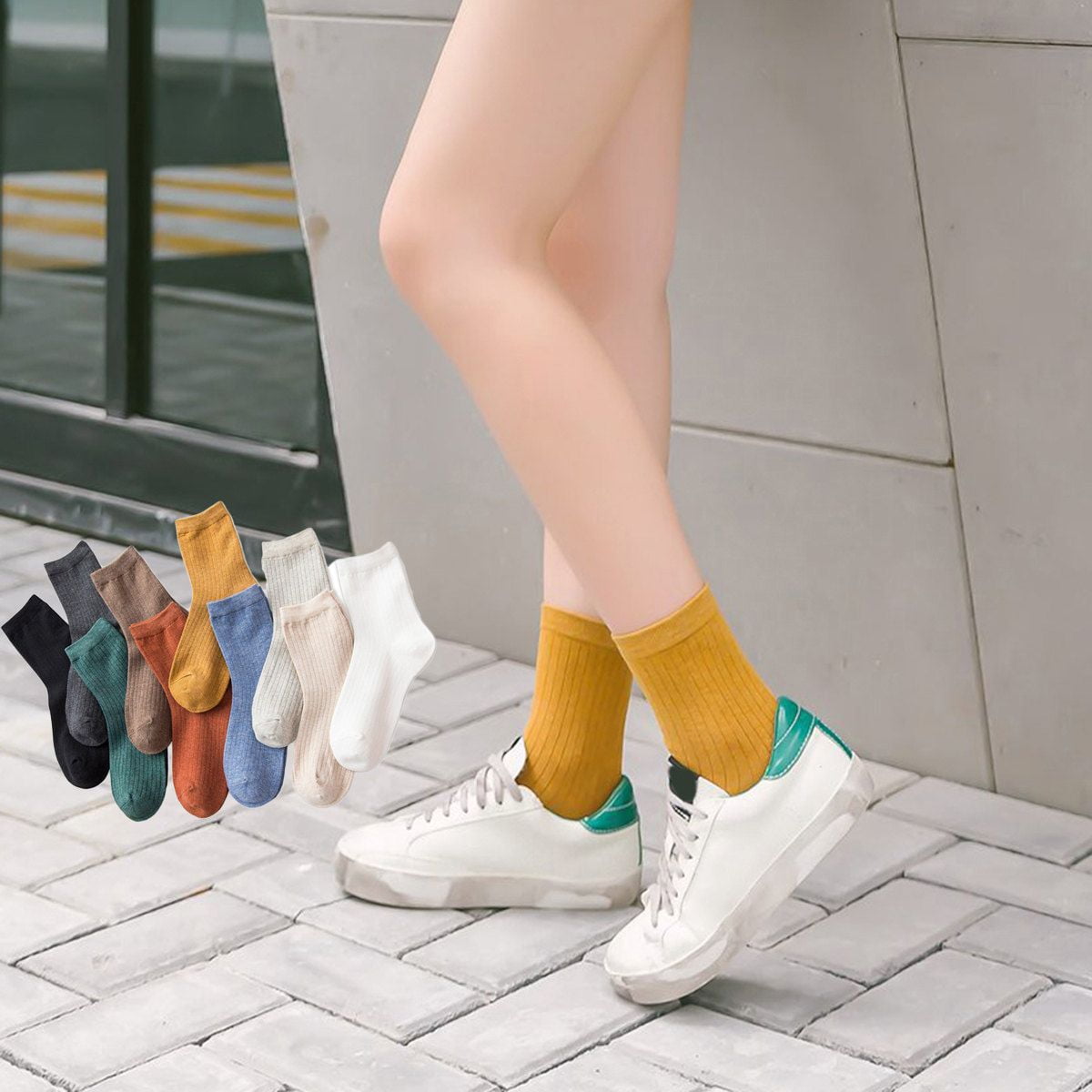 Breathable Korean Style Socks Cute Mid-calf Socks Women Hosiery Fashion  Design | Breathable Korean Style Socks Cute Mid-calf Socks Women Hosiery  Fashion Design 