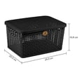 thumbnail image 4 of Caja Multiusos Plásticos La Ardilla Rattan con Tapa Chica 9 Litros Negro, 4 of 4