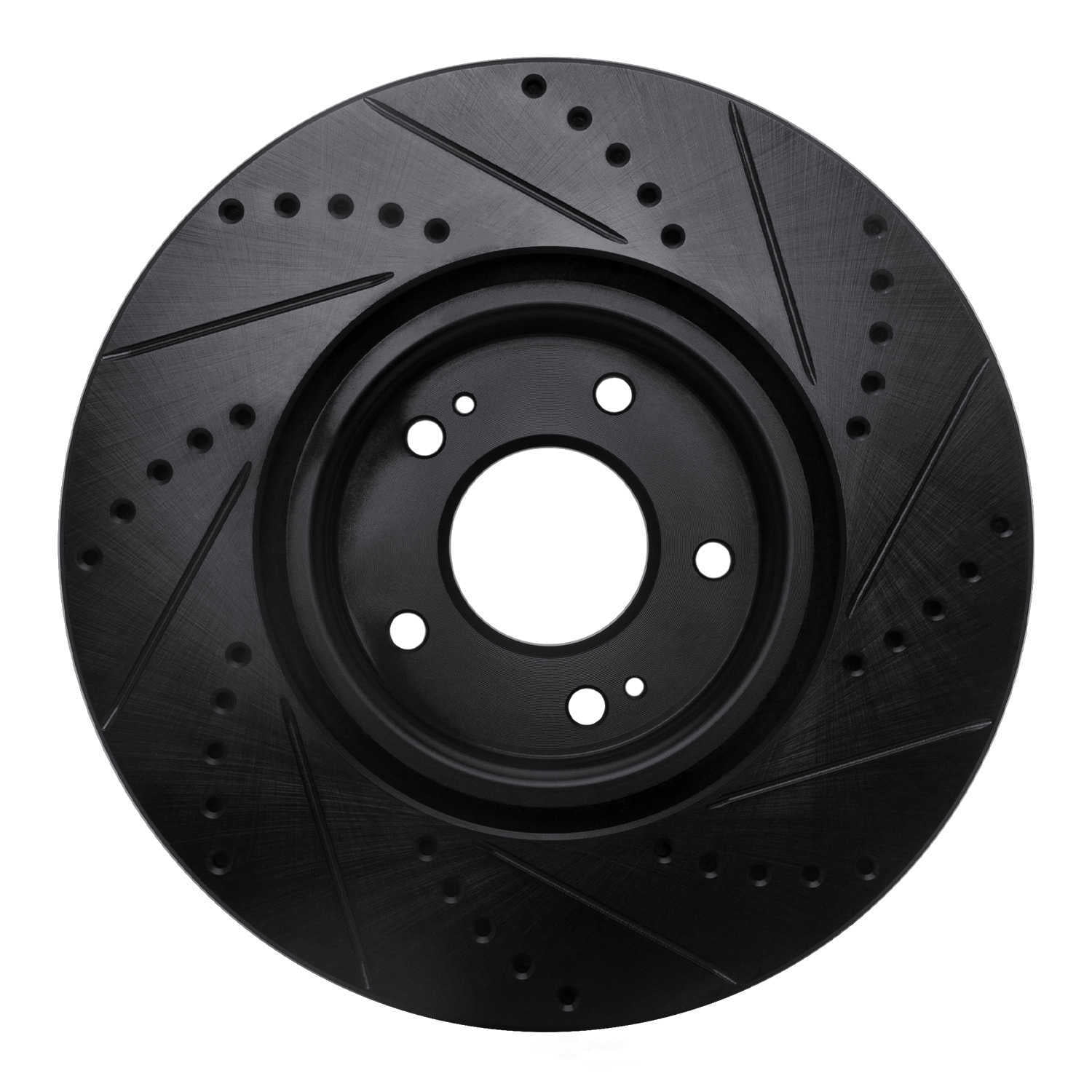 Dynamic Friction Company 633-72035L DFC Brake Rotor - Drilled And Slotted - Black
