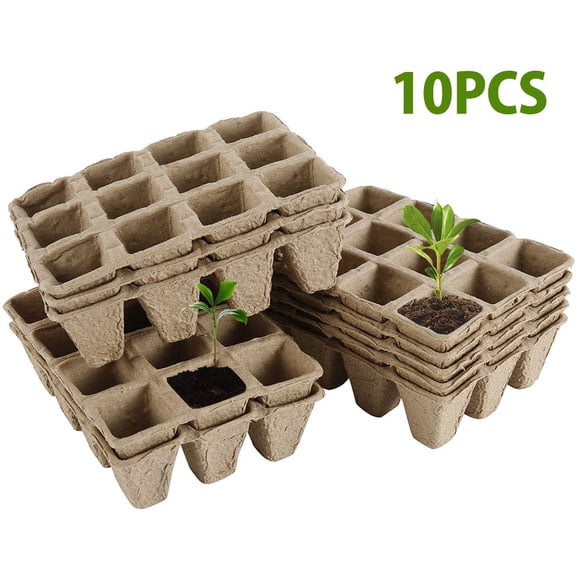 Peat Pots Seed Starter Trays Biodegradable Seedling Pots Germination Trays Organic Plant Starter Kit