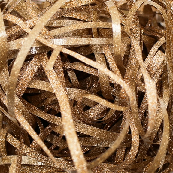 1Pack 150g Crinkle Cut Paper Shred Filler for Packing and Empty Basket Filler, Raffia Tissue Paper Grass Stuffers Gift Boxes Filler for Wrapping Party Supplies Decoration(Gold)