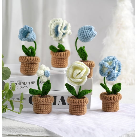 Wizardi Amigurumi DIY Crochet Kit - Potted Flower F07N8-M20