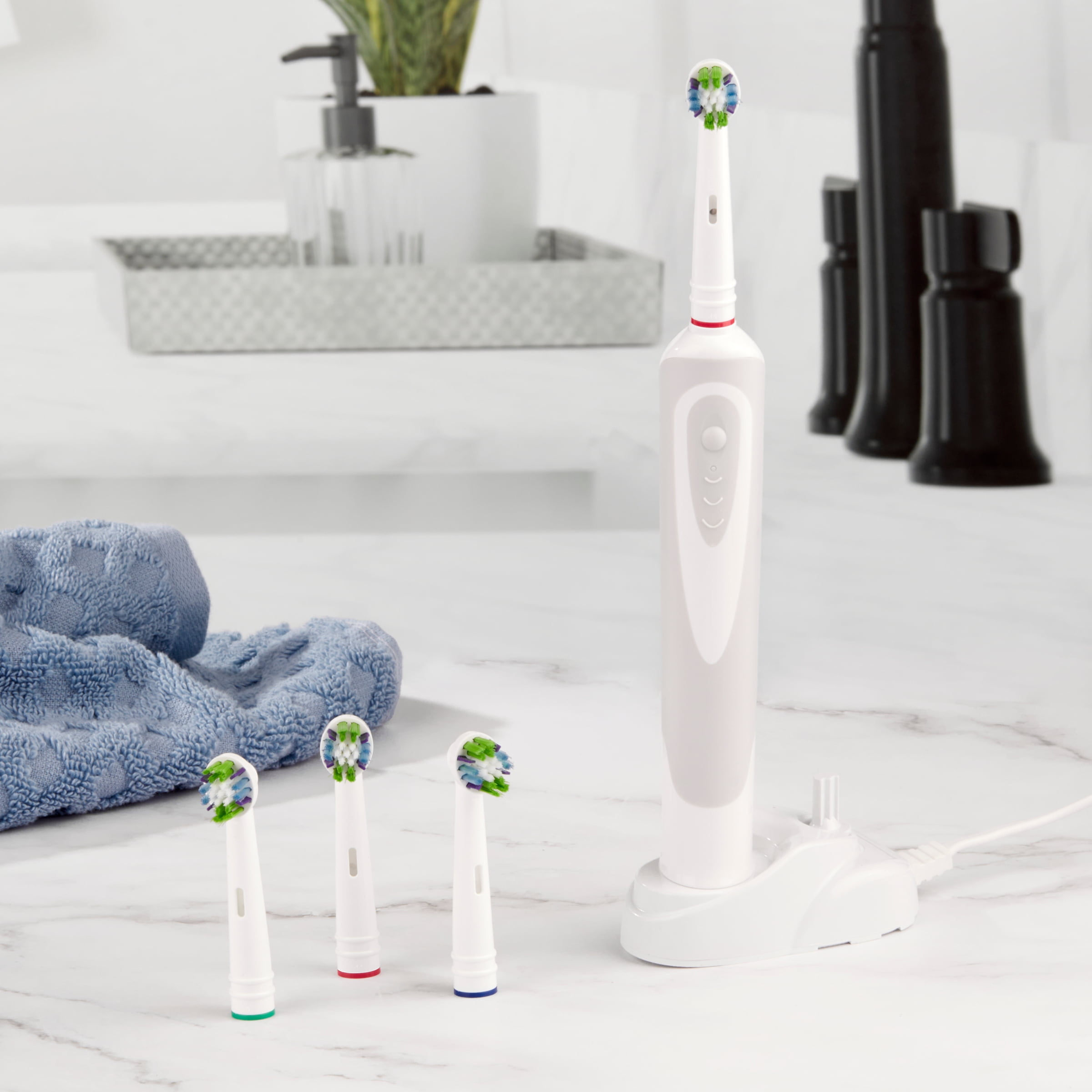 Buy Equate EasyFlex Flossing Replacement Toothbrush Heads with Bacteria
