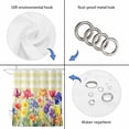 thumbnail image 4 of Yellow Plaid Tulip Waterproof Fabric Shower Curtain,Spring Floral Watercolor Botanical Waterproof Fabric Shower Curtain for Bathroom Curtains Bathtubs Shower Curtains with 12 Hooks Extra Long 72x96, 4 of 7