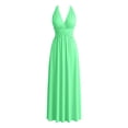 thumbnail image 6 of Lopecy-Sta Maxi Dress for Women Burgundy Backless, Spaghetti Strap Twist Tie Waist Flowy Long Sundress, Summer Beach Vacation Dress with Pockets, Elegant Formal Evening Gown for Wedding Guest, 6 of 9