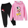 thumbnail image 2 of Conjuntos navideños para niños de Disney Mickey Mouse, ropa para niños, sudaderas con capucha y pantalones, conjunto de 2 piezas, chándales de dibujos animados para niños, ropa para niños pequeños, tr, 2 of 5